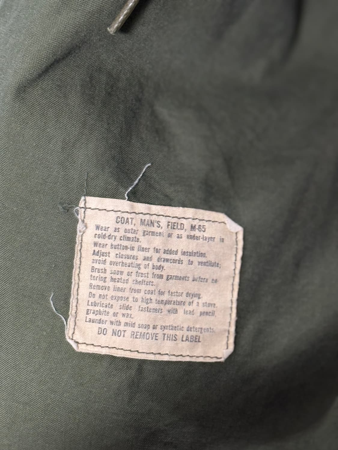 60s 미군 오리지널 M65 필드자켓 2세대 S-S 상품이미지5
