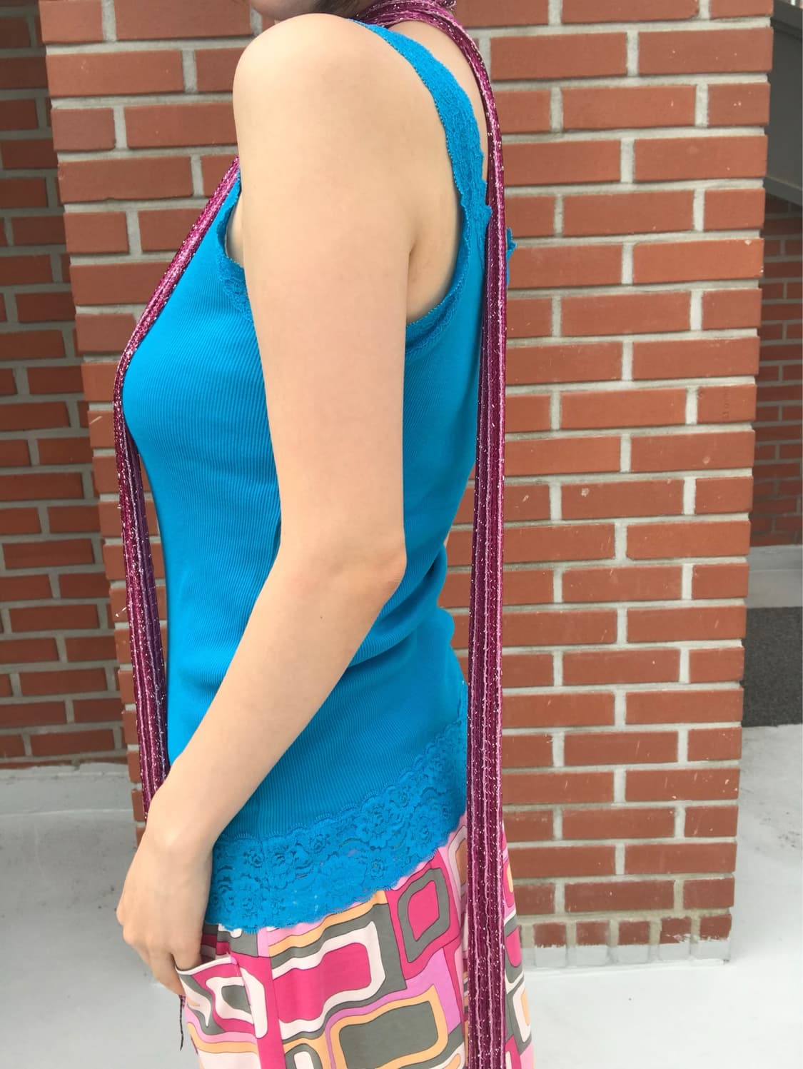 vintage blue lace sleeveless 상품이미지9