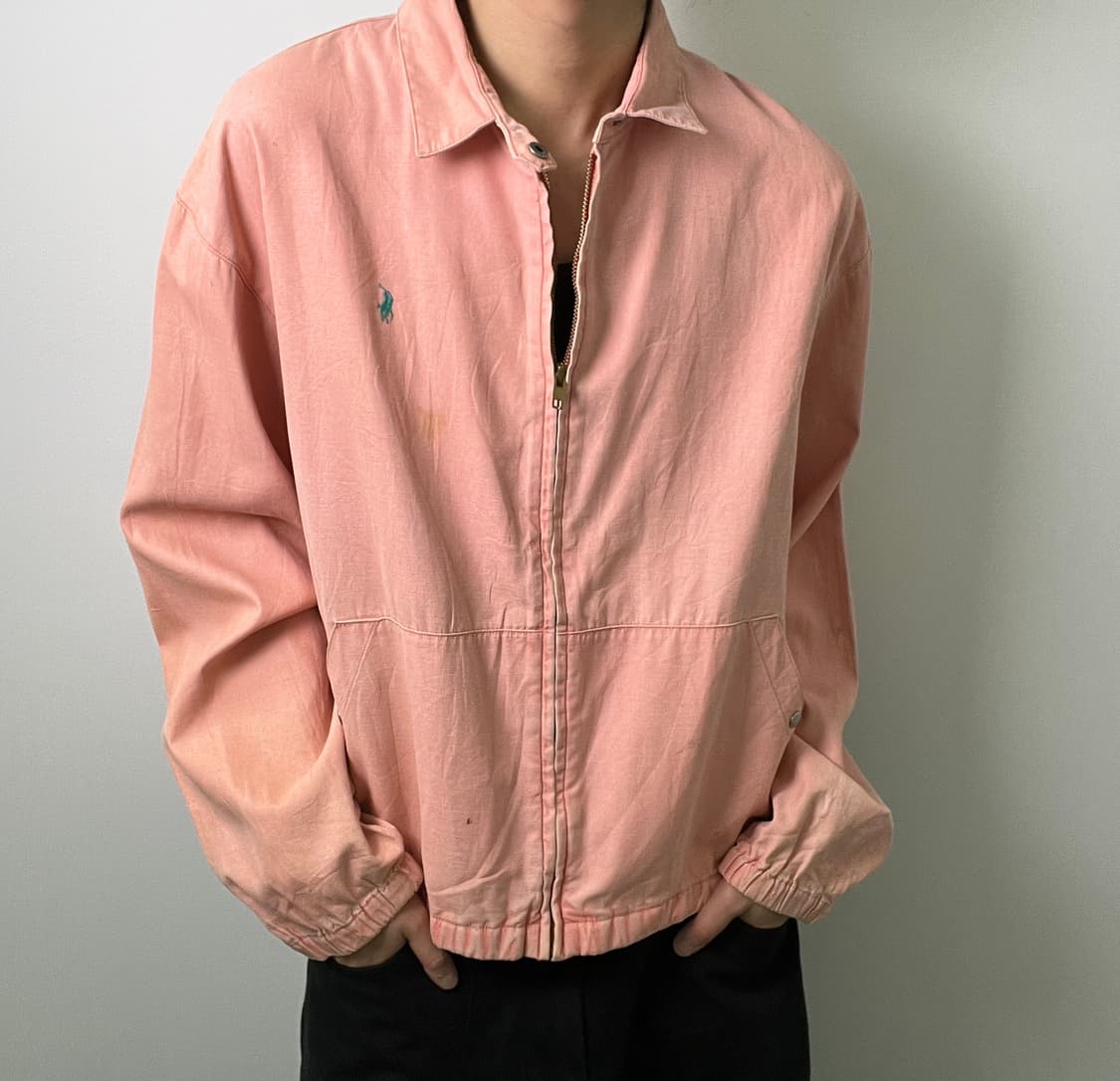 90's 폴로 랄프로렌 빈티지 파스텔 핑크 베이포트 자켓 L 상품이미지1