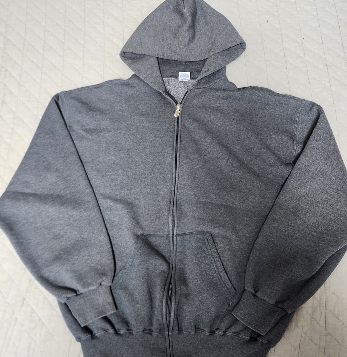 [XL] 90s 빈티지 러셀 애슬레틱 후드집업 다크그레이 상품이미지1