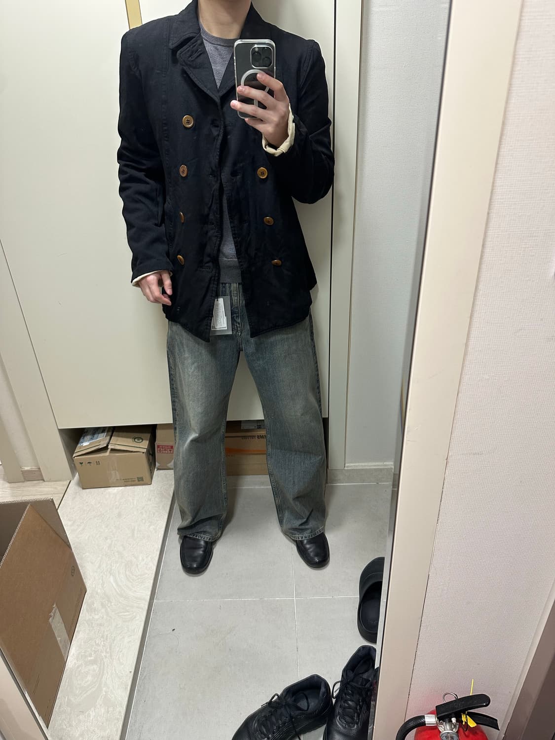 꼼데가르송 옴므플러스 폴리축융 피코트 m 상품이미지1