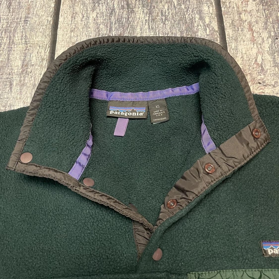 90s 파타고니아 신칠라 맨즈 XS 딥그린 상품이미지3