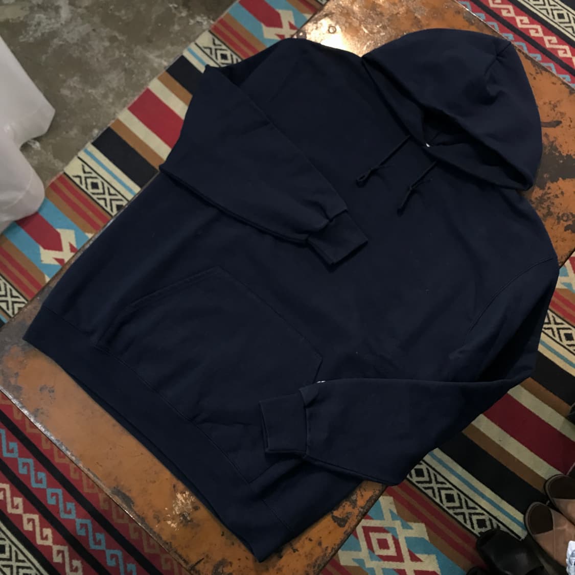 챔피온 네이비 기모 후디 남성 110 사이즈  상품이미지2