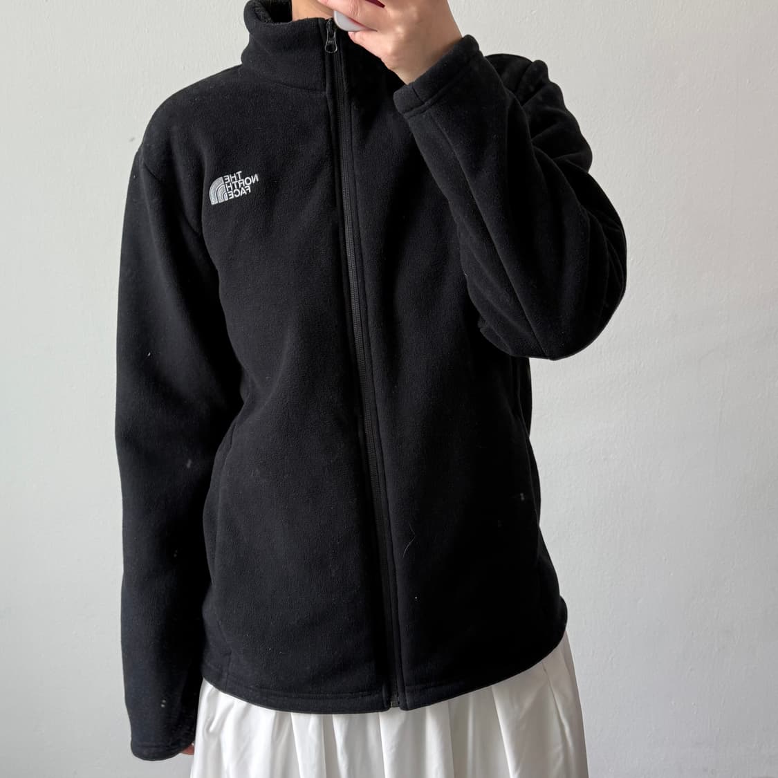[L] 노스페이스 블랙 플리스 집업 상품이미지1