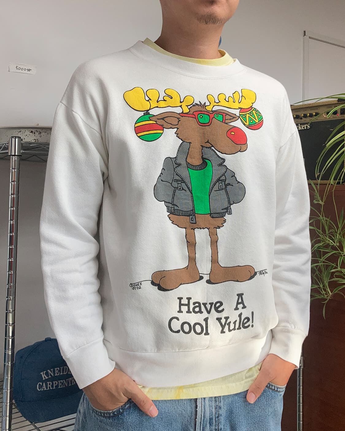 USA Vintage Christmas Yule 맨투맨 상품이미지1
