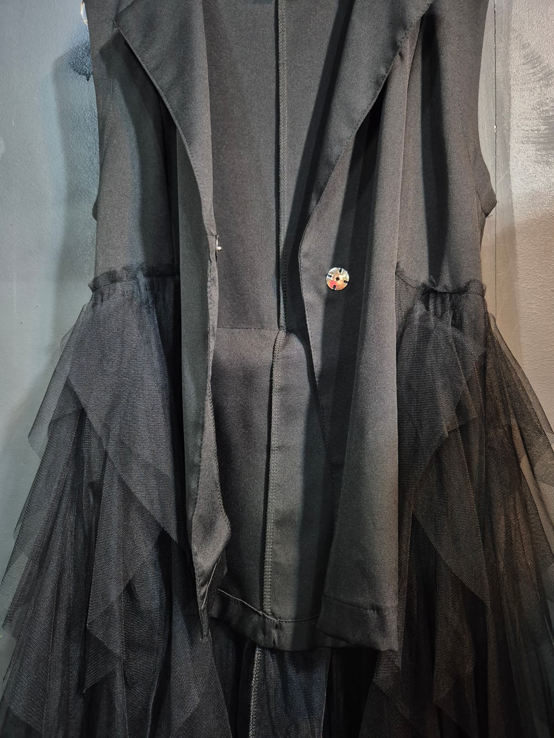 블랙 레이어드 망사  조끼원피스 55 66 상품이미지5