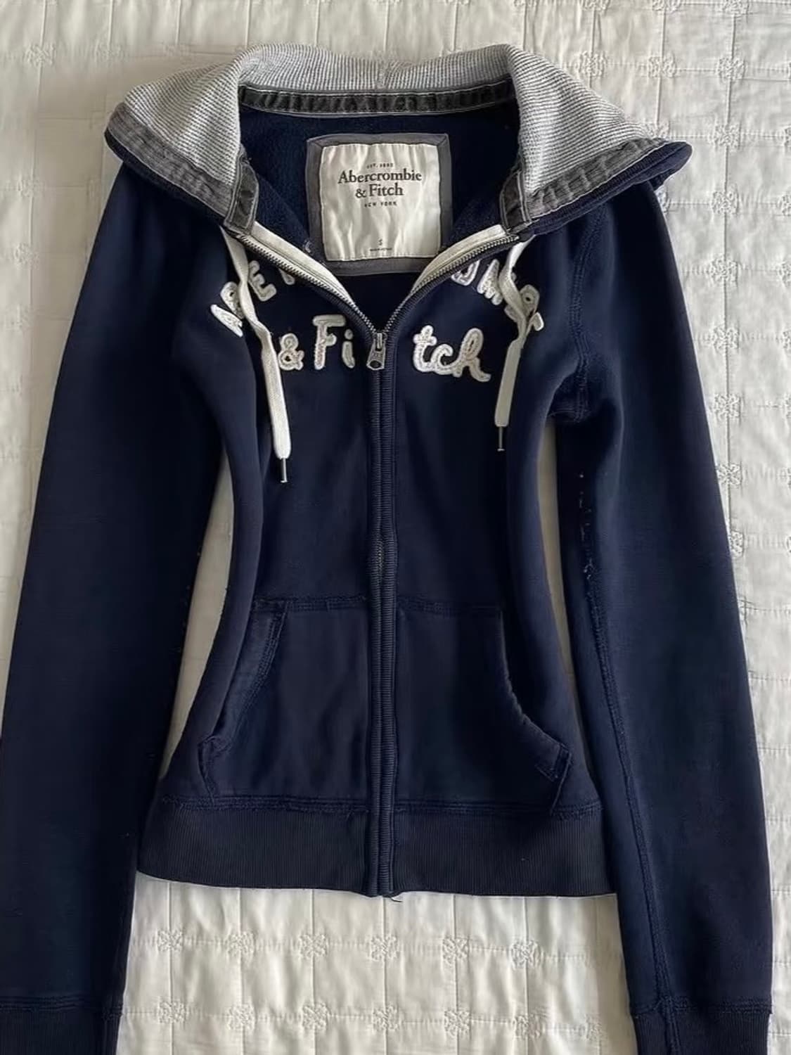 Y2k Abercrombie 아베크롬비 클래식 네이비 후드 팬츠 셋업 S 상품이미지2