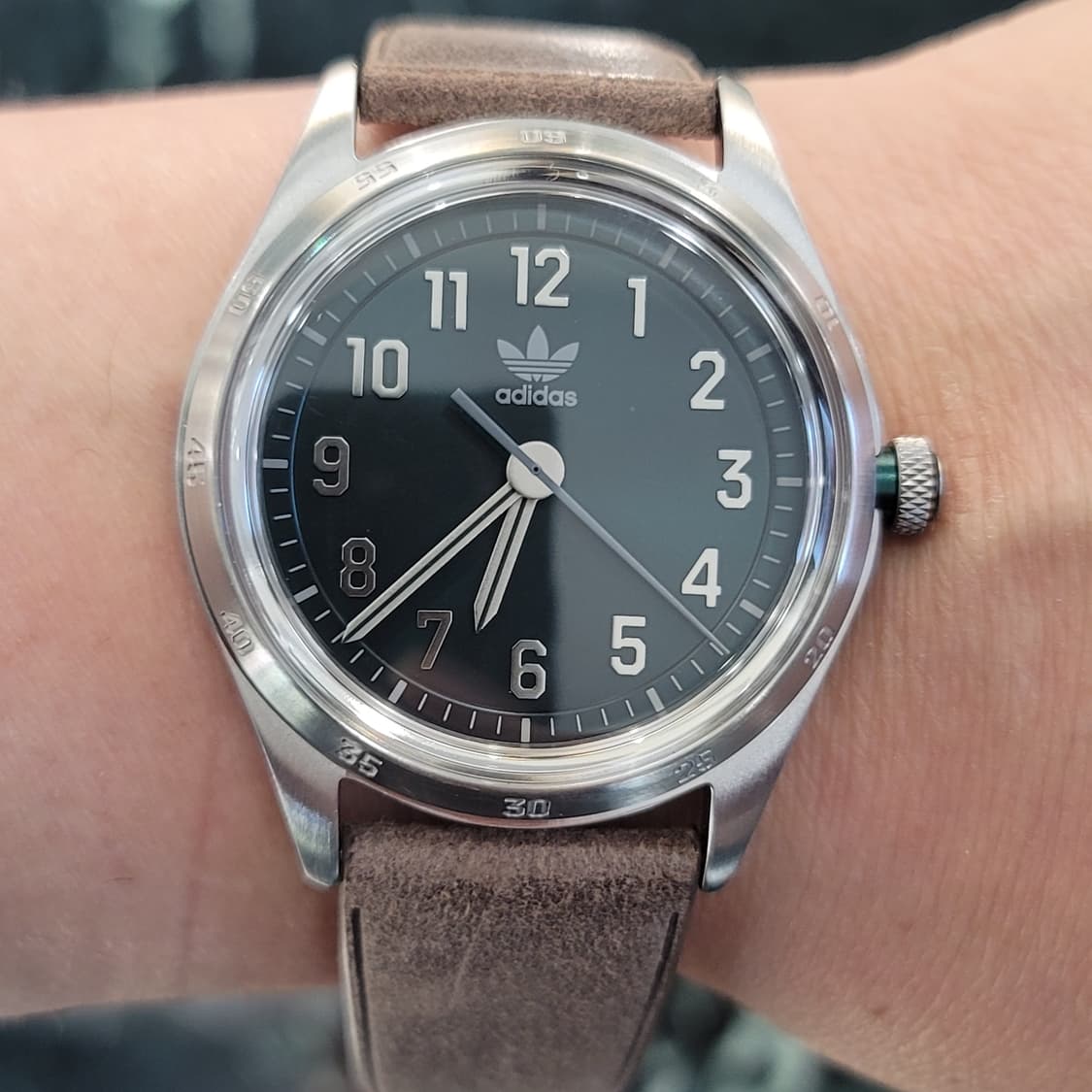 아디다스 빈티지 브라운 가죽시계  상품이미지1