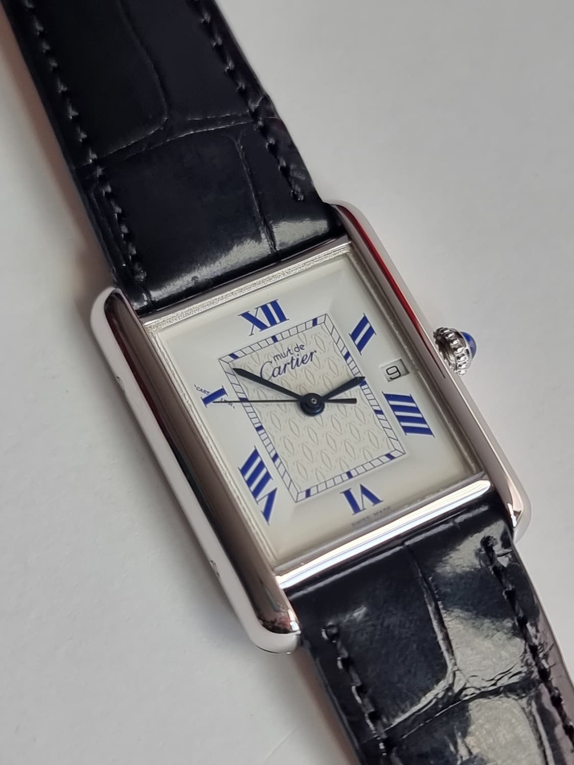 까르띠에 빈티지 탱크머스트 XL 짝수로만 다이얼 디버클 시계 (남녀 공용 상품이미지3