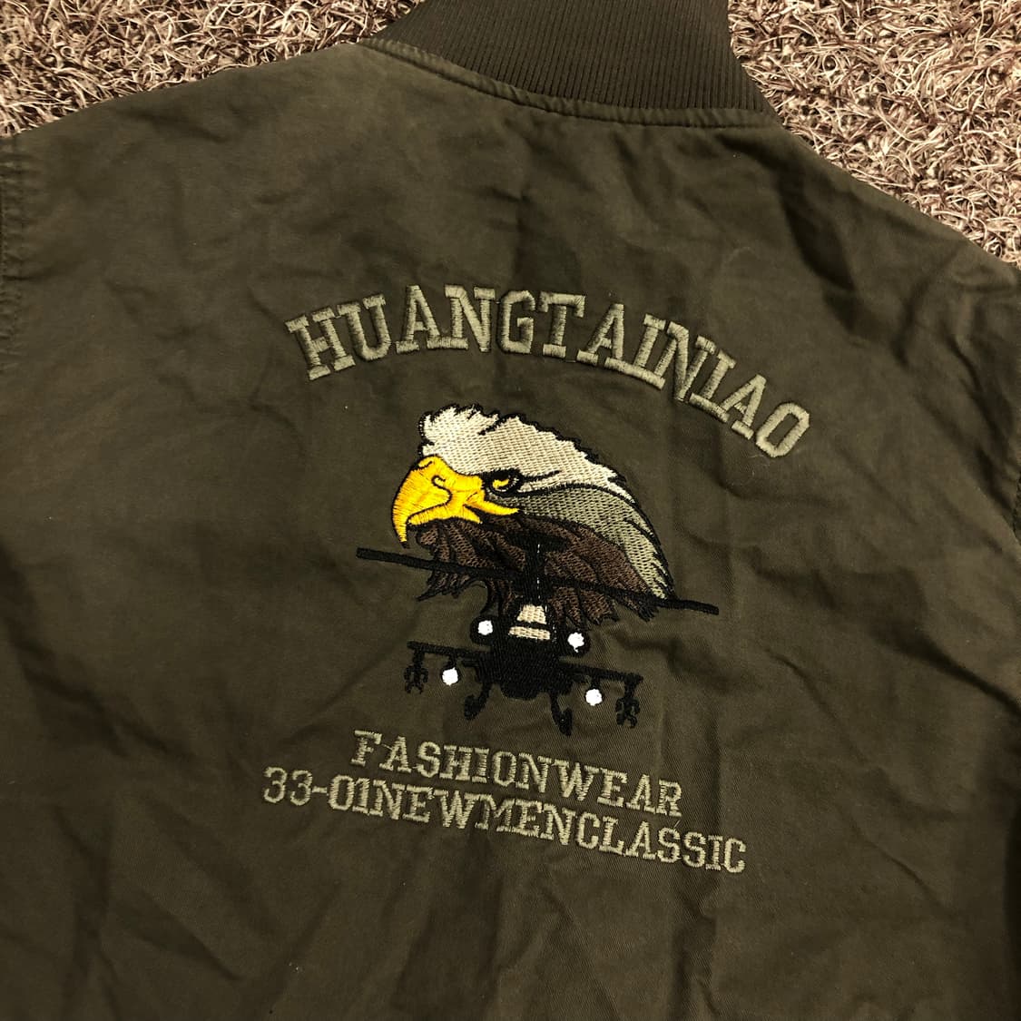 빈티지 이글 패치 항공 밀리터리 블루종 자켓 상품이미지6