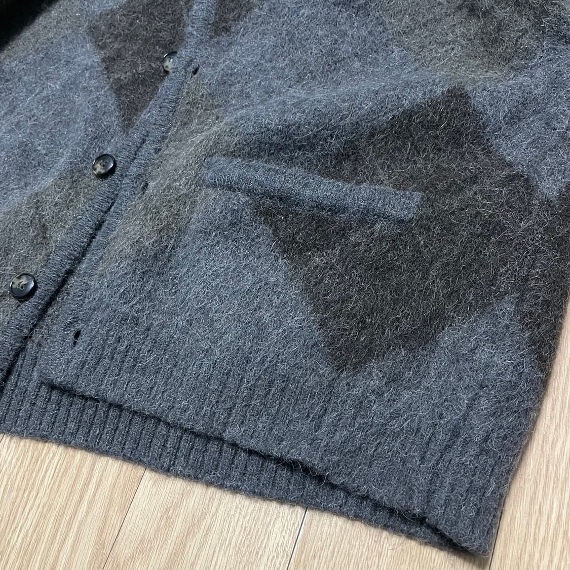 와일드브릭스 아가일 니트 가디건 상품이미지7