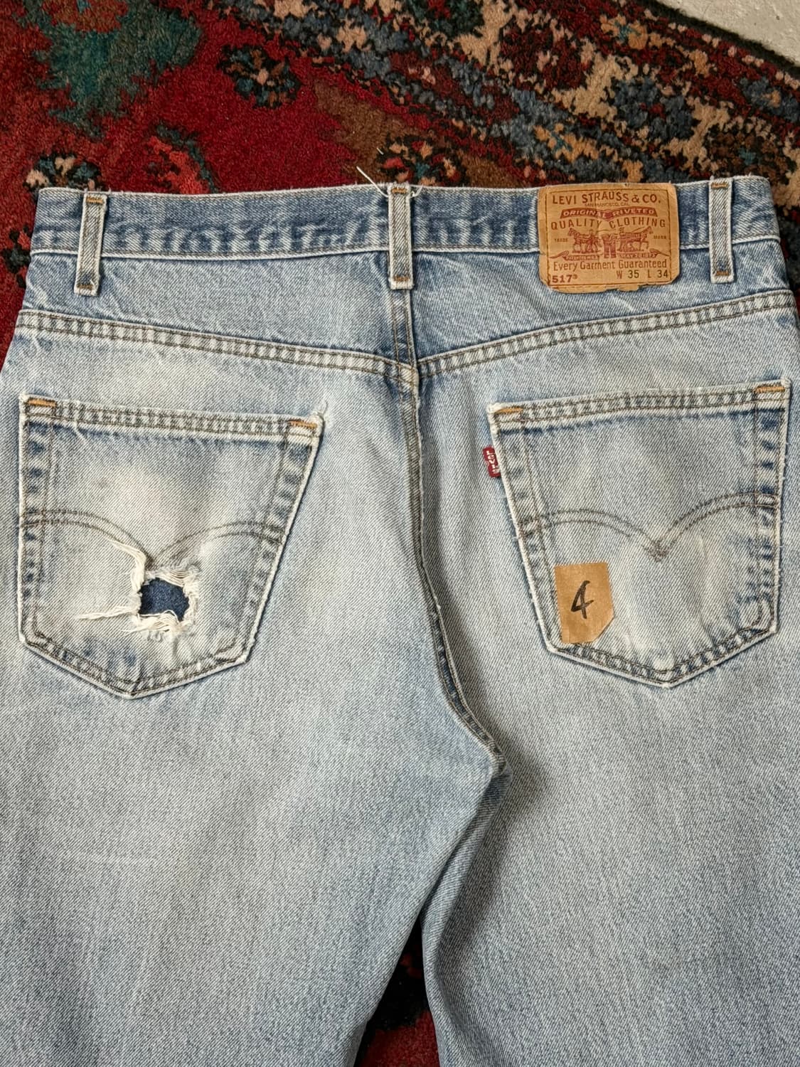 90's USA Made 빈티지 리바이스 517 부츠컷 상품이미지6