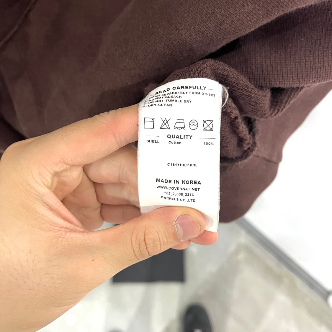커버낫 자수로고 반집업 후드티 상품이미지4