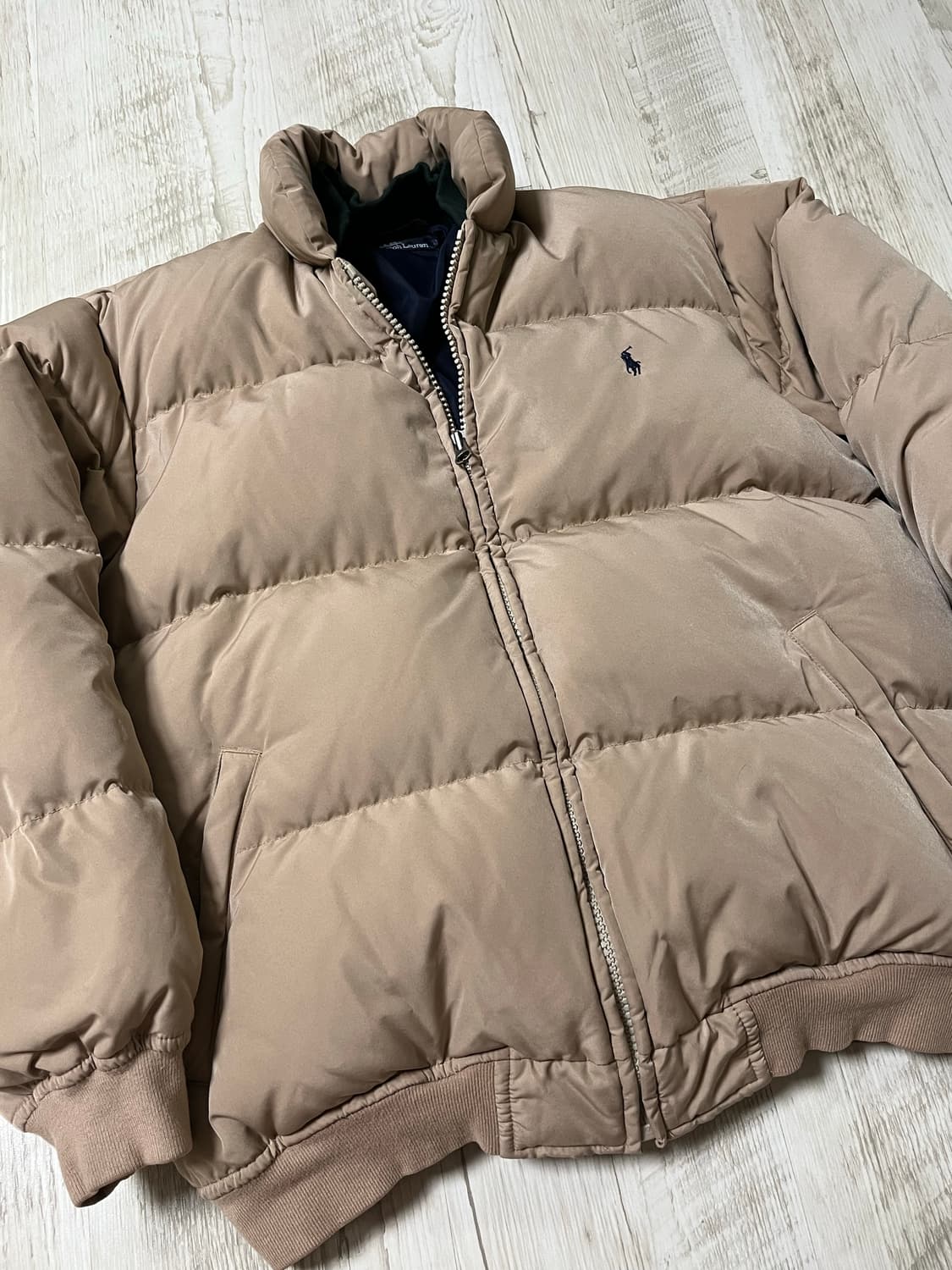 폴로 랄프로렌 다운 푸퍼자켓 베이지 패딩 상품이미지1