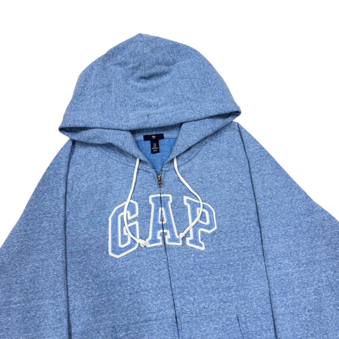 GAP 빈티지 스펠로고 소라 블루 기모 후드집업 자켓 XL 상품이미지2