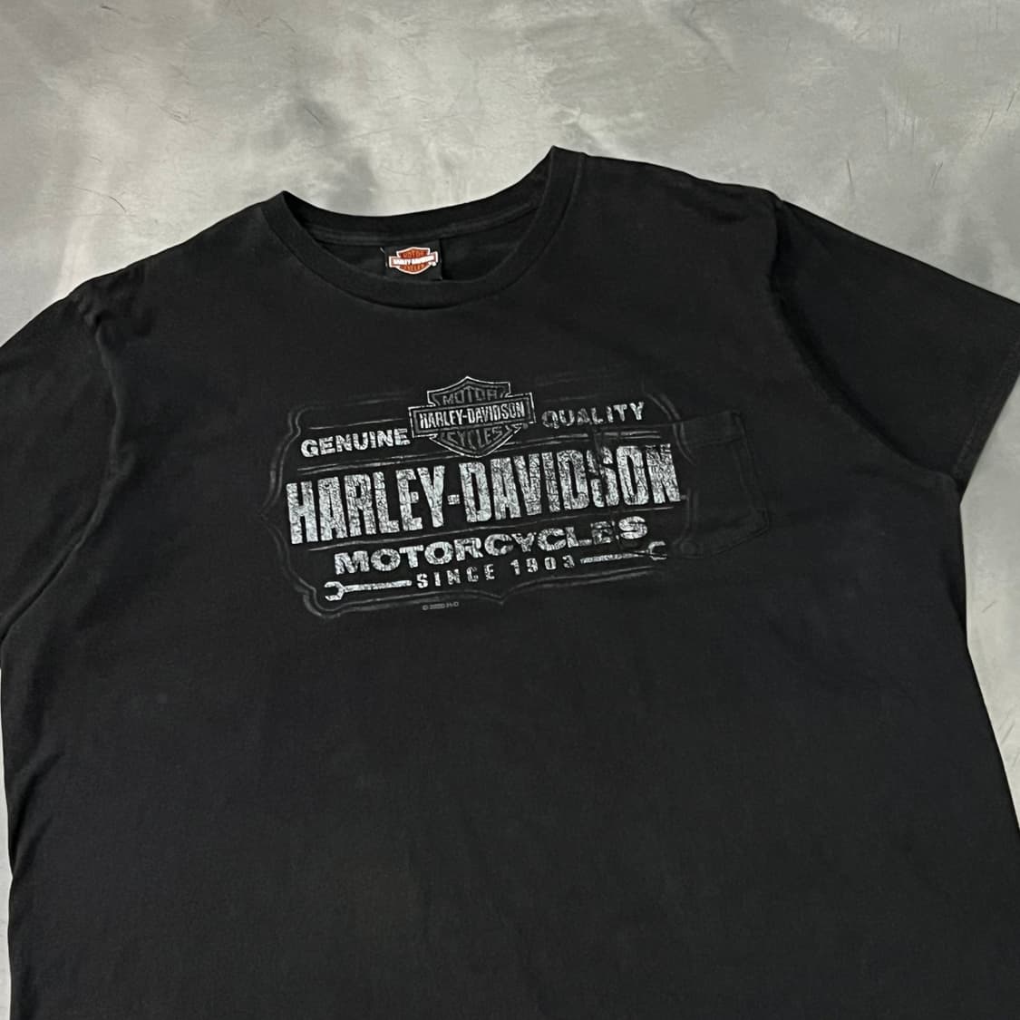  할리데이비슨 프린팅 포켓 반팔티 y15725 상품이미지3