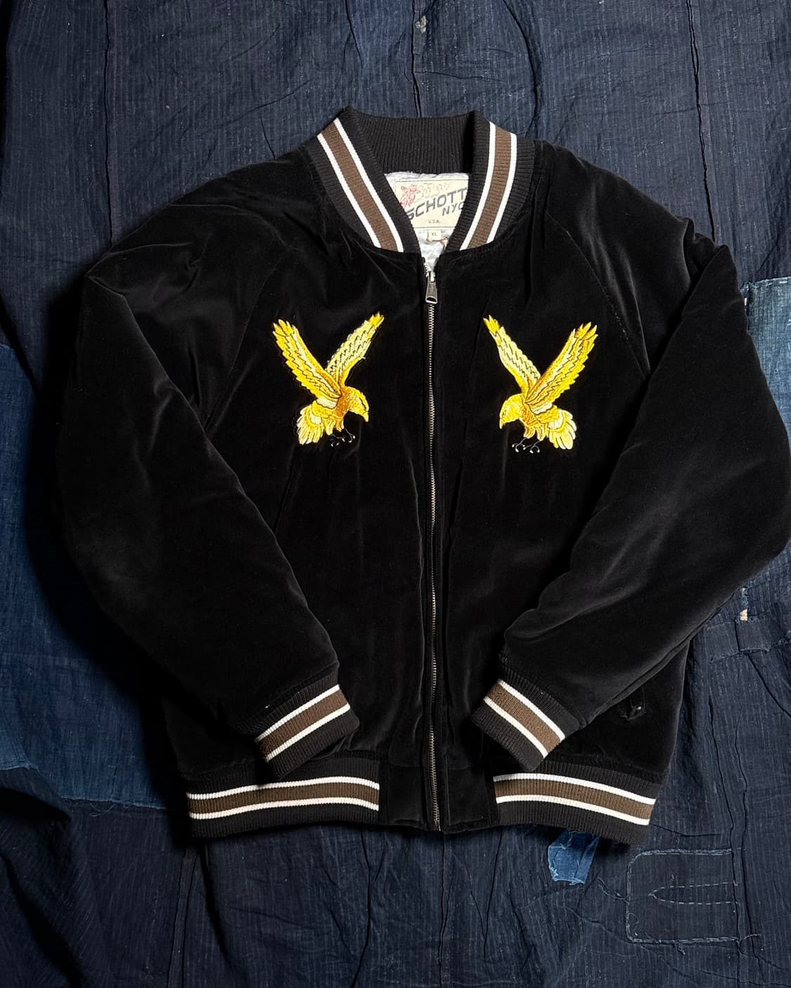 쇼트 N.Y.C. 16FW 듀크 벨벳 수베니어 자켓 XL 상품이미지2