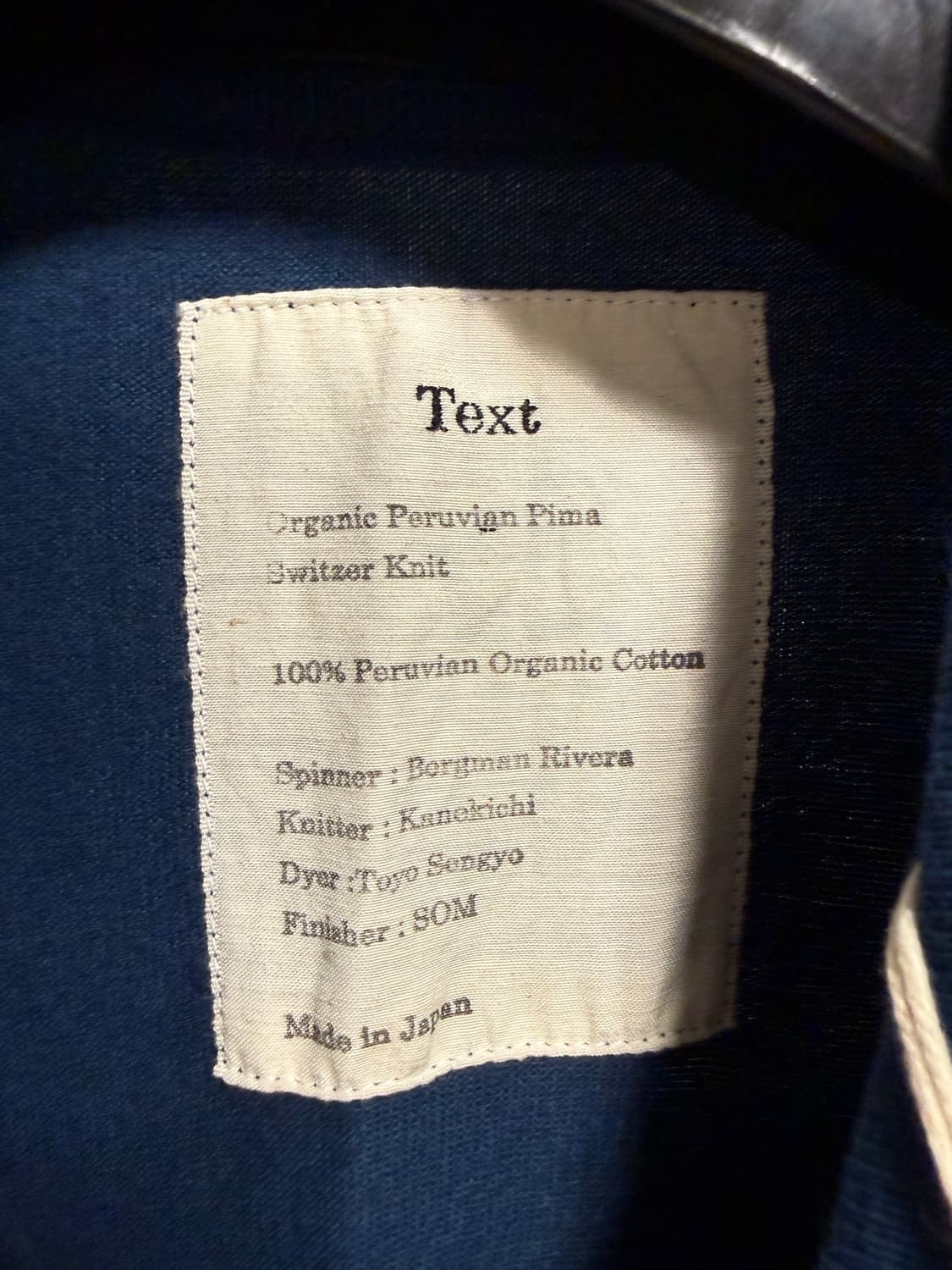 Text tokyo 오가닉 페루 피마코튼 셔츠 상품이미지3