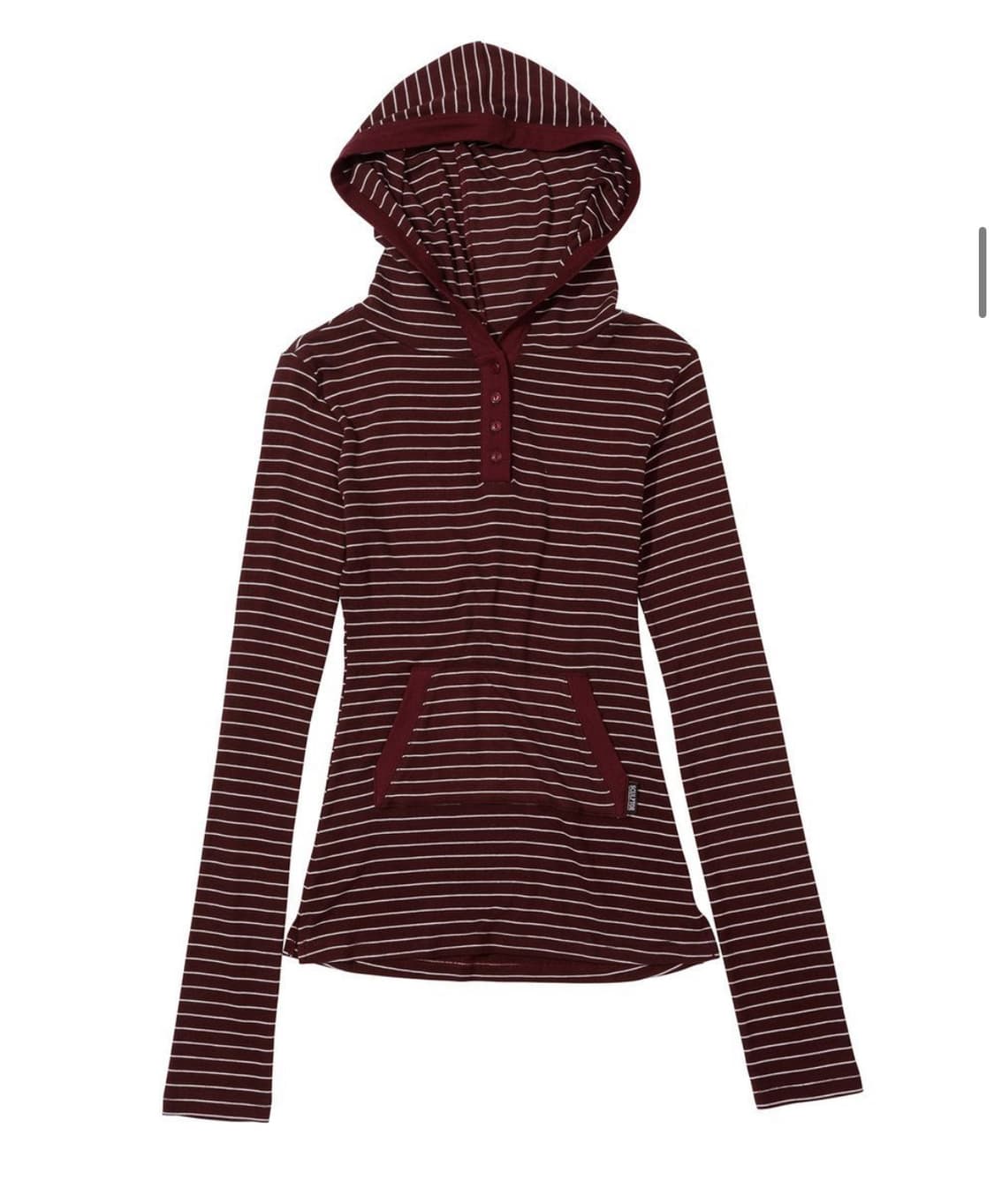 스컬프터 스트라이프 후디 티셔츠 버건디 M 상품이미지1