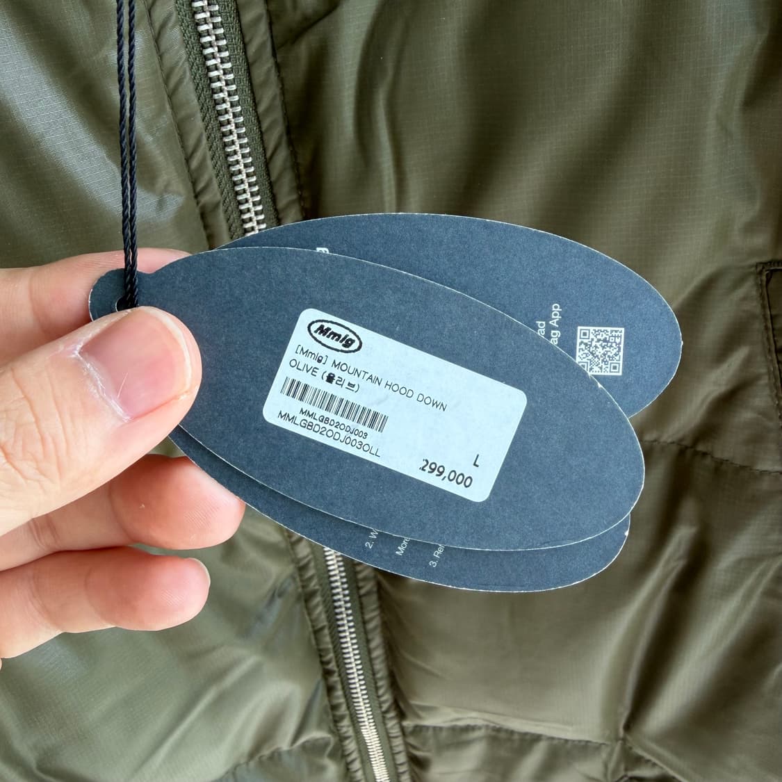 [새상품]MMLG 엠엠엘지 마운틴 후드 다운 올리브 상품이미지7