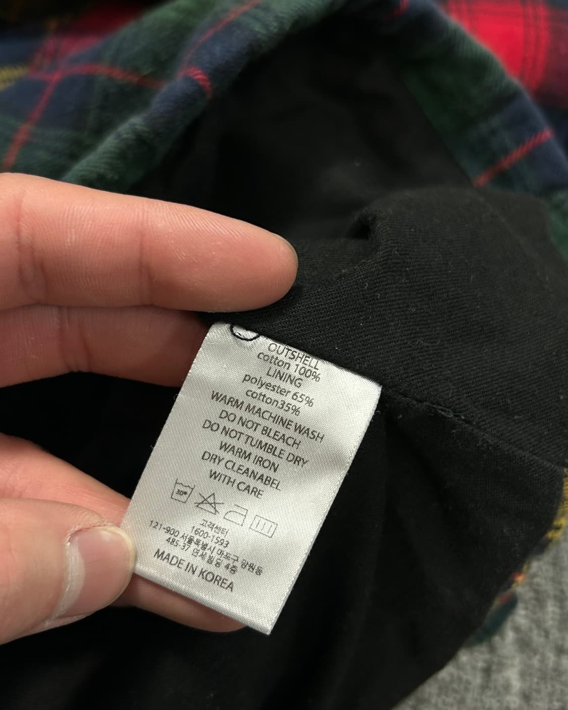 아임낫어휴먼비잉 멀티 컬러 체크 아노락  상품이미지10