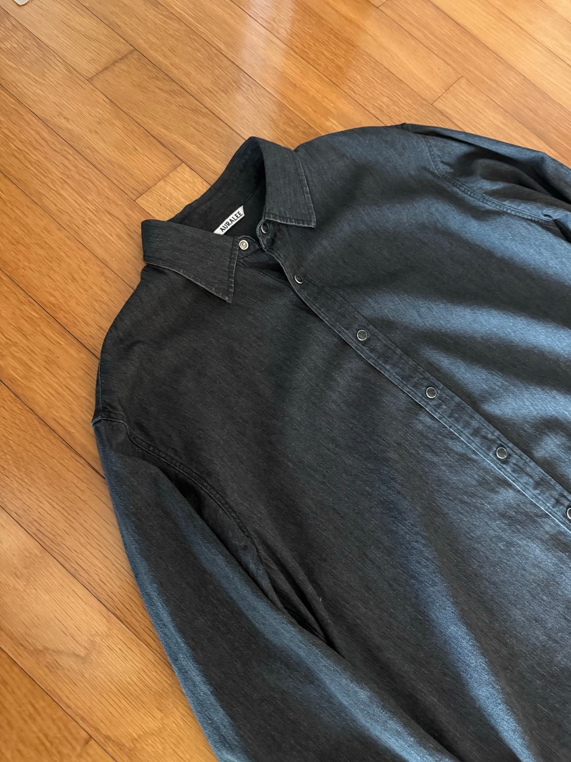 24ss 오라리 셀비지 슈퍼라이트 데님 셔츠 5 상품이미지2