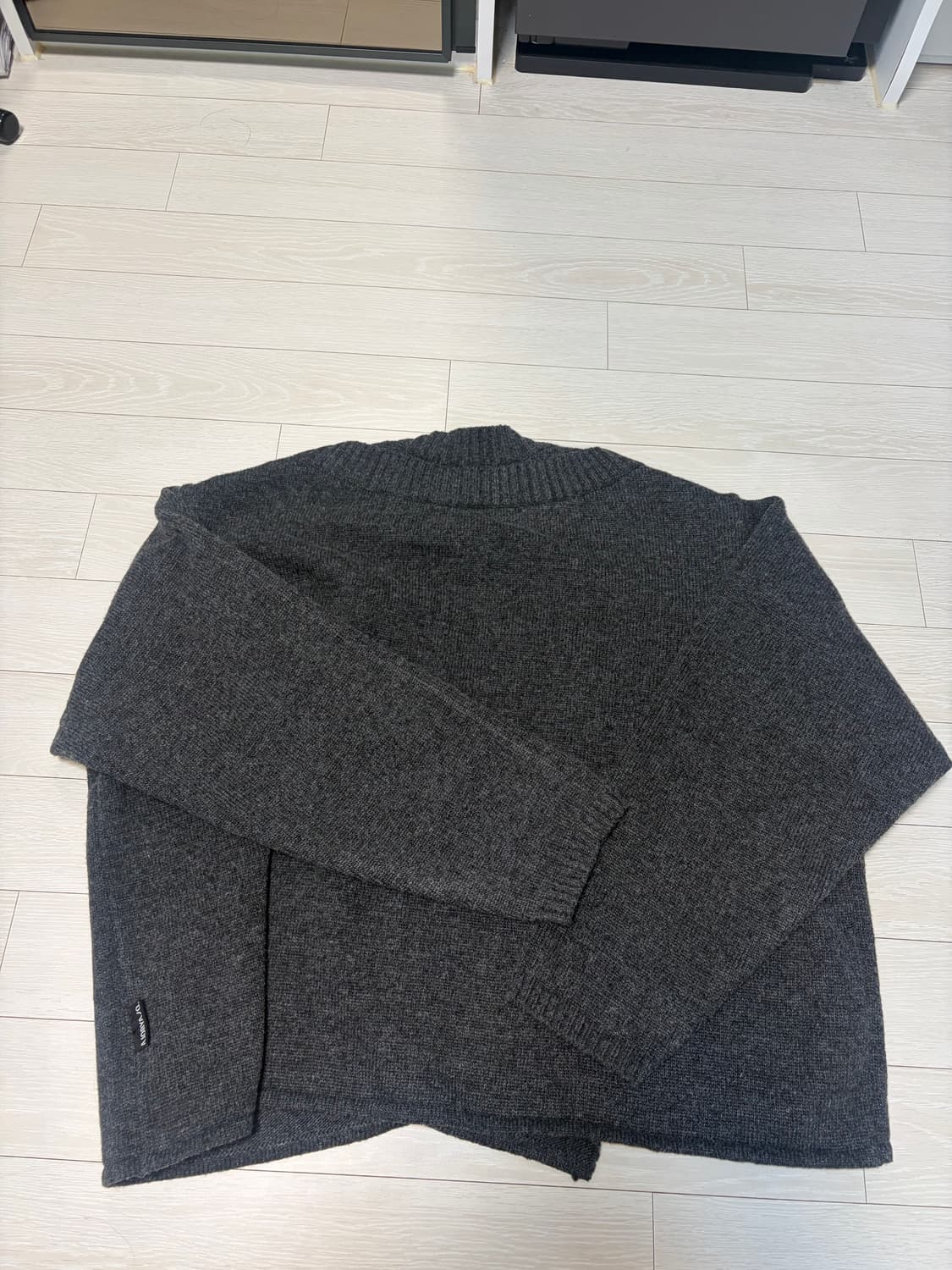 아조바이아조 더블 버튼 니트 가디건 L 다크 그레이 상품이미지6