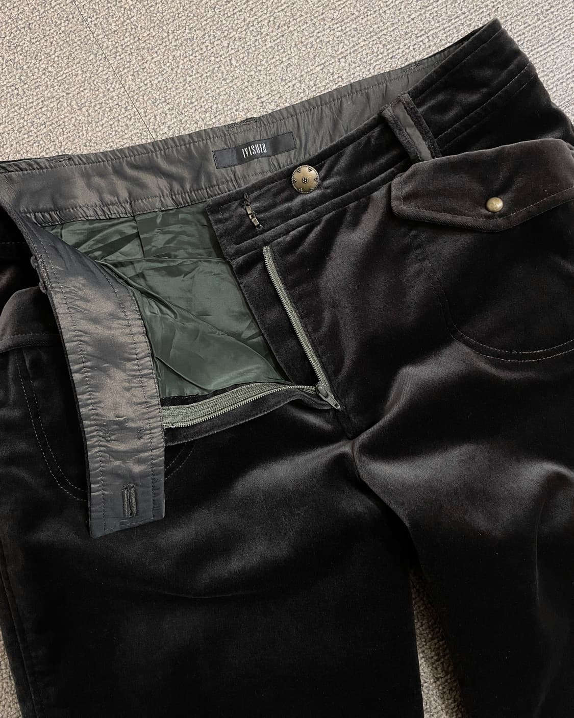 벨벳 플레어 크롭 팬츠 상품이미지4