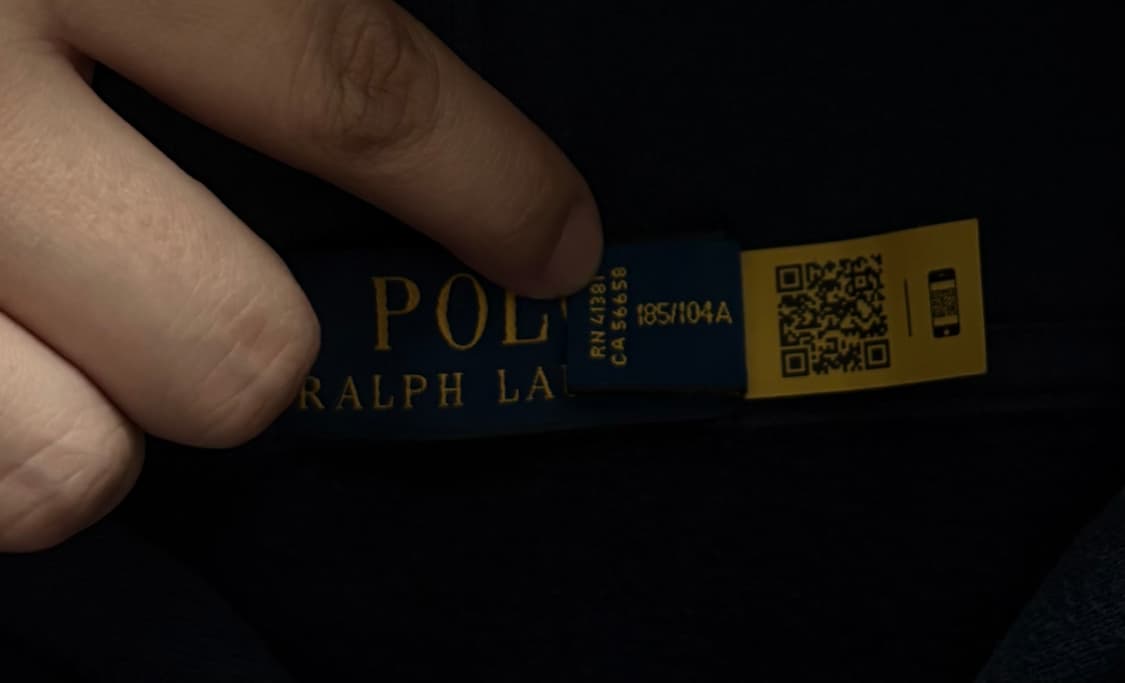 Polo 폴로랄프로렌 QR 빅로고 네이비 후드티 상품이미지7