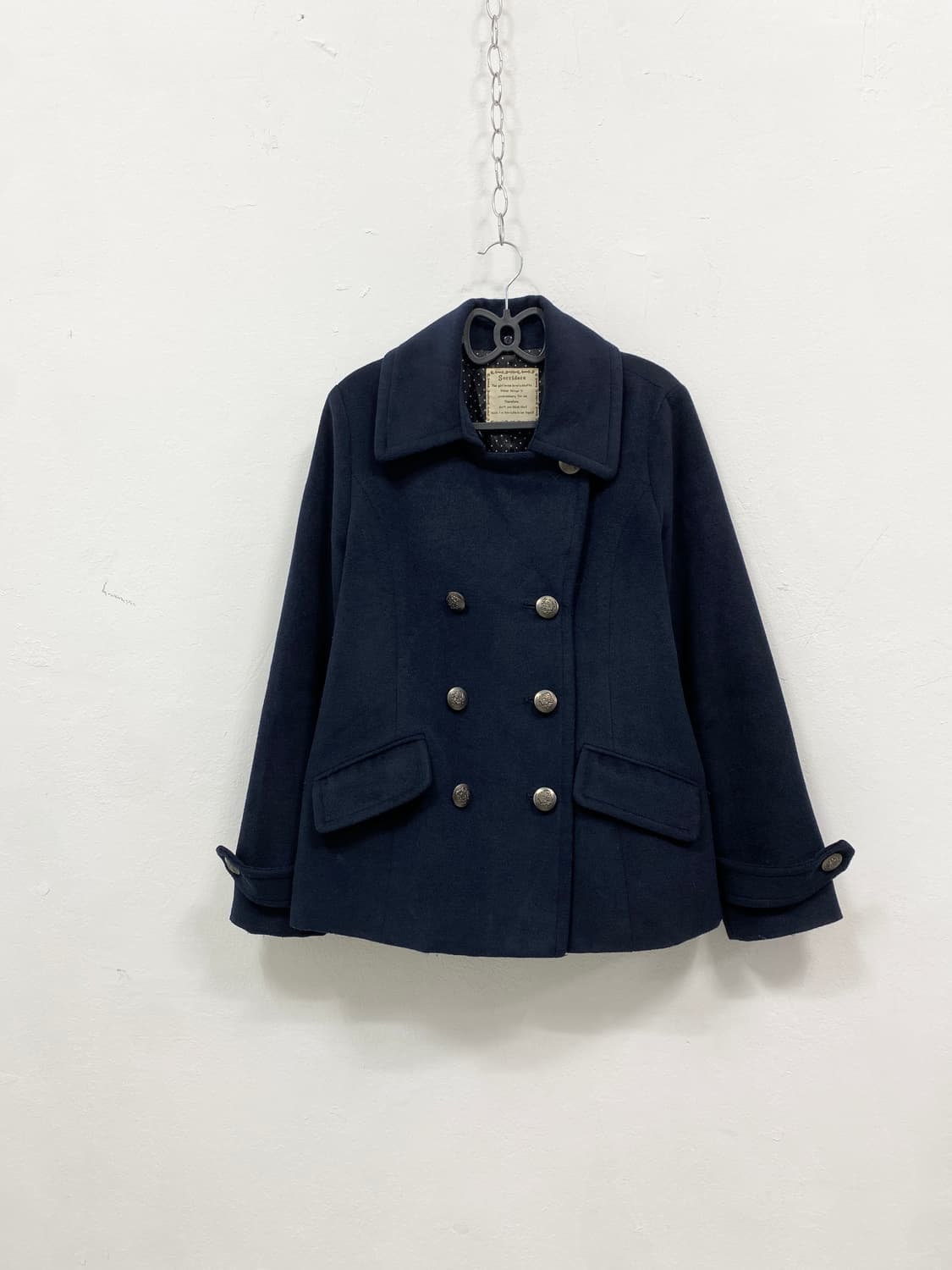 [SORRIDERE] 소리데레 도쿄 걸 네이비 숏코트 상품이미지4