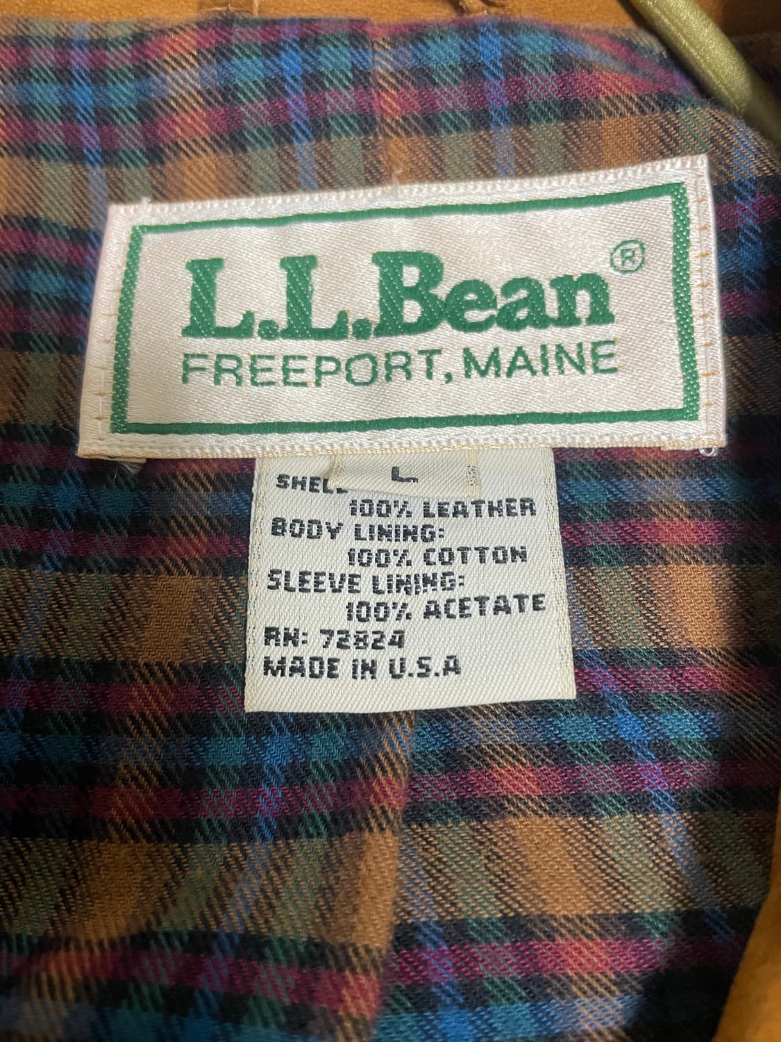 빈티지 엘엘빈 LL Bean USA 레더 헌팅 자켓 상품이미지4