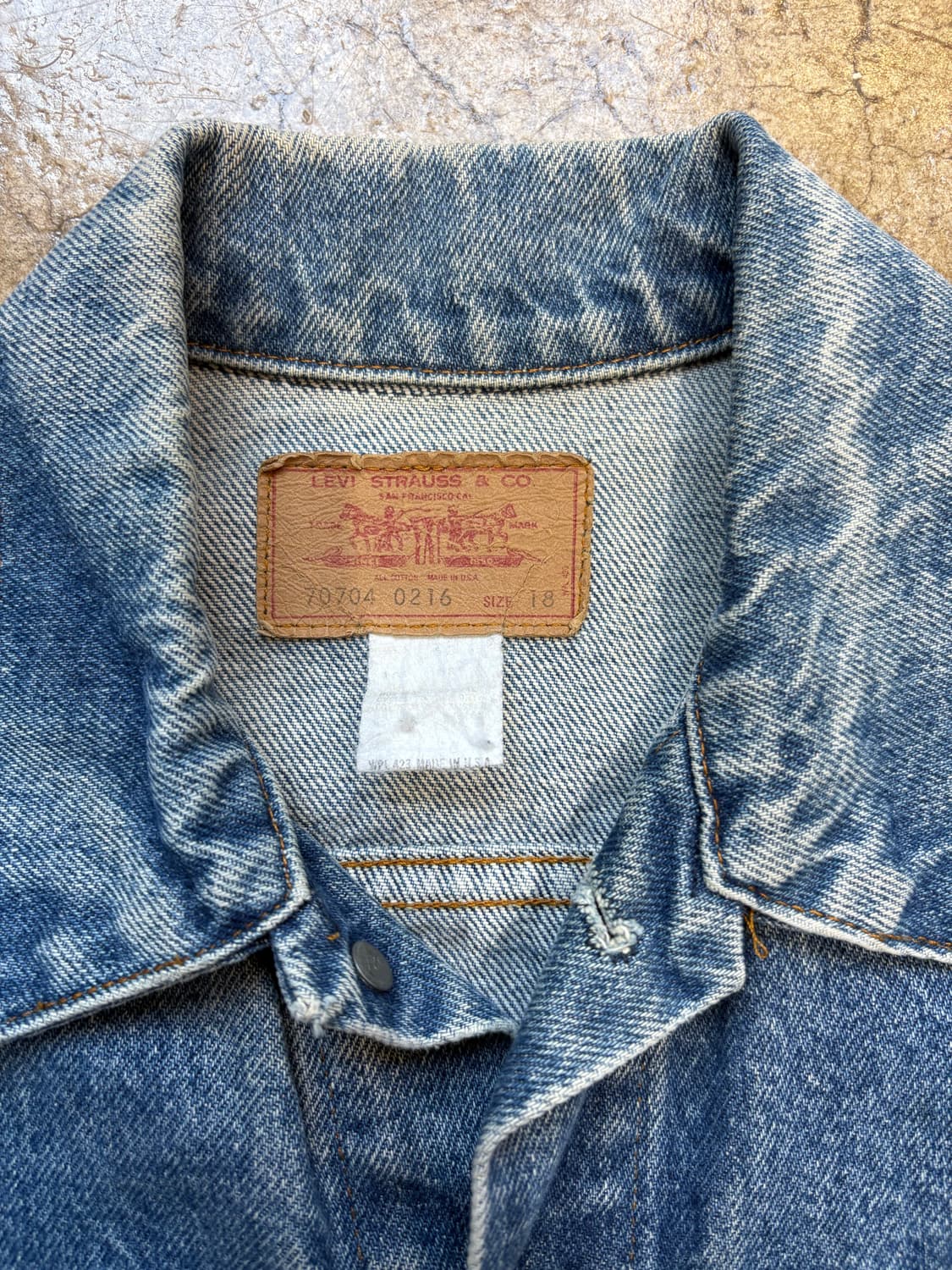 80s USA 리바이스 데님 트러커 상품이미지4