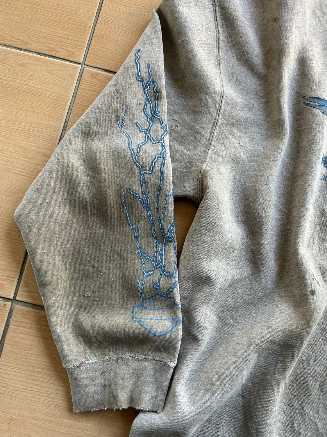 00‘s 할리데이비슨 라이트닝 스웻셔츠 상품이미지4