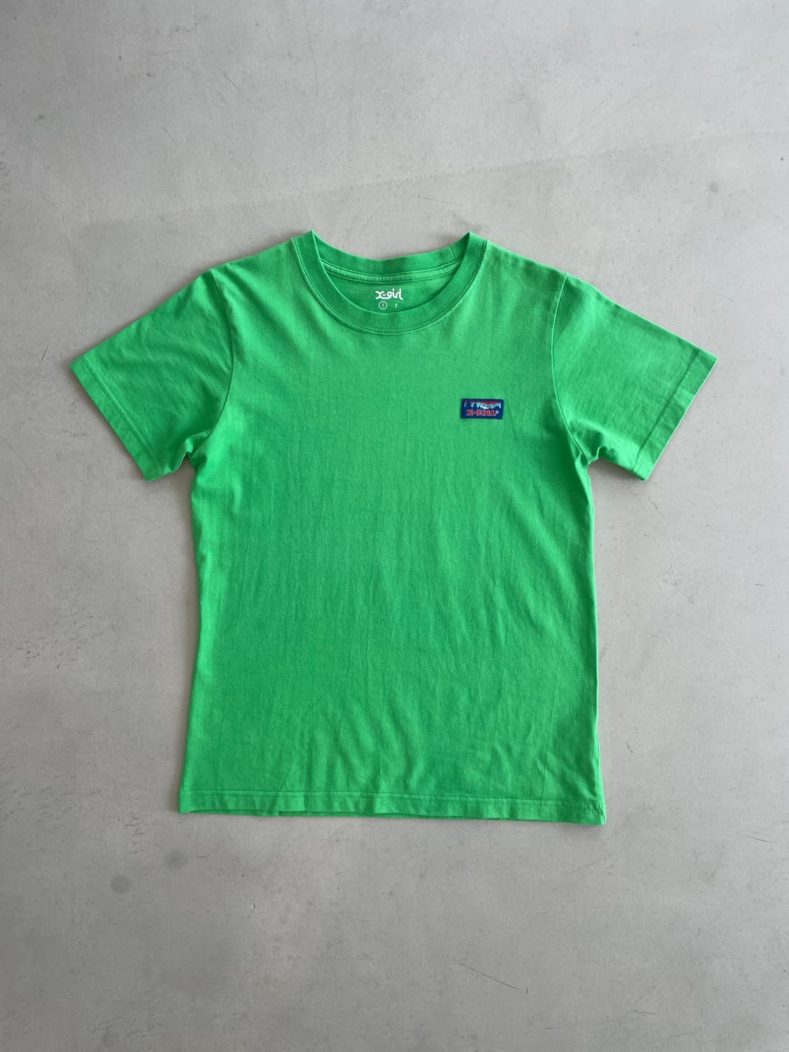 엑스걸 X-girl 그린 반팔티셔츠 size 1 상품이미지2