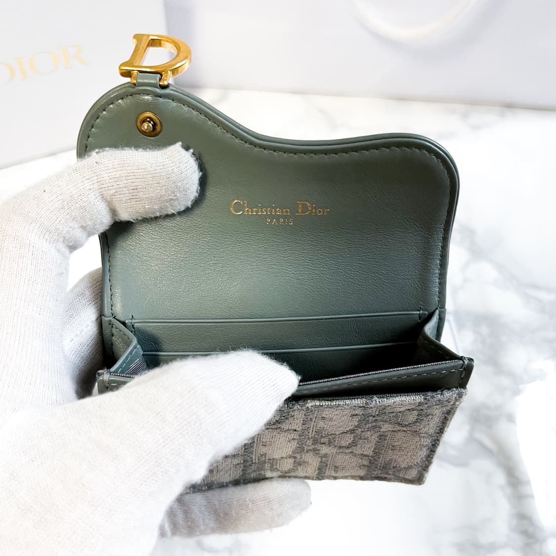 디올 오블리크 새들 카드지갑 상품이미지4