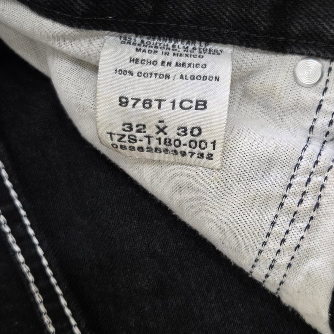 Wrangler 랭글러 00s 올드 빈티지 흑청 데님 팬츠 상품이미지5