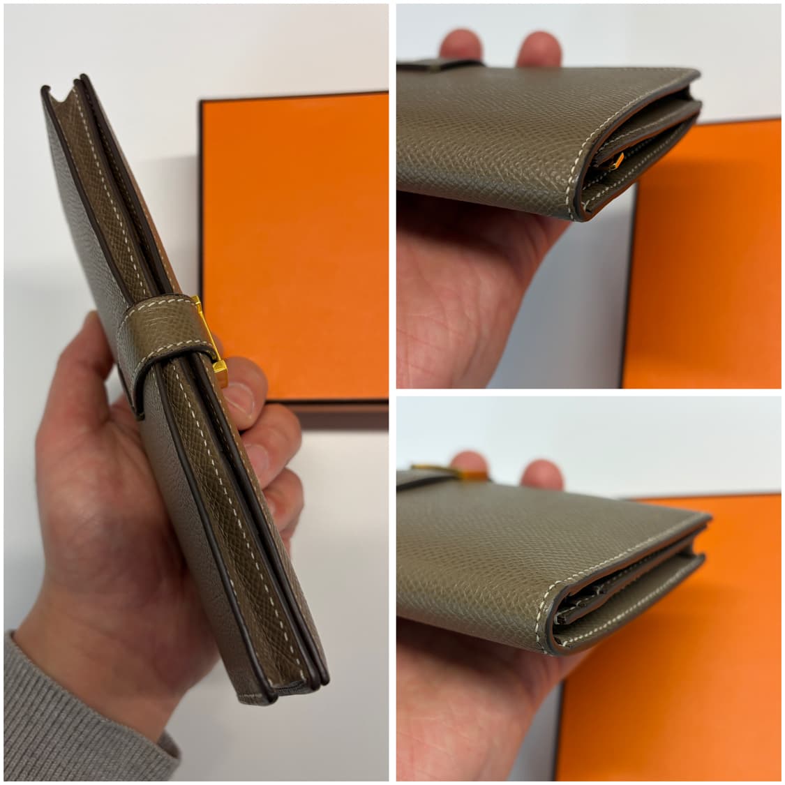 에르메스 베안 장지갑 에토프 금장 U각인 상품이미지10