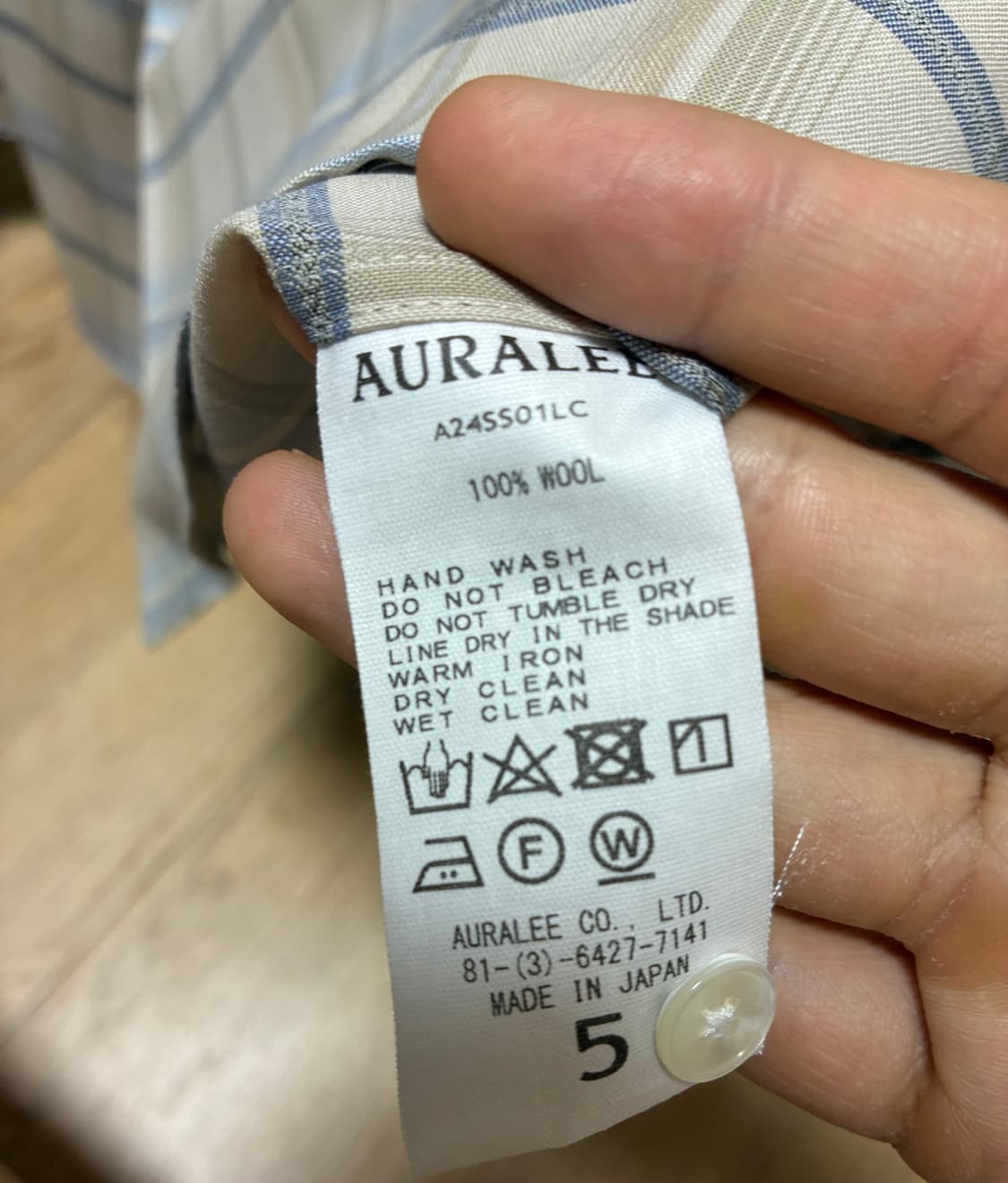 Auralee 슈퍼 울라이트 셔츠 상품이미지3