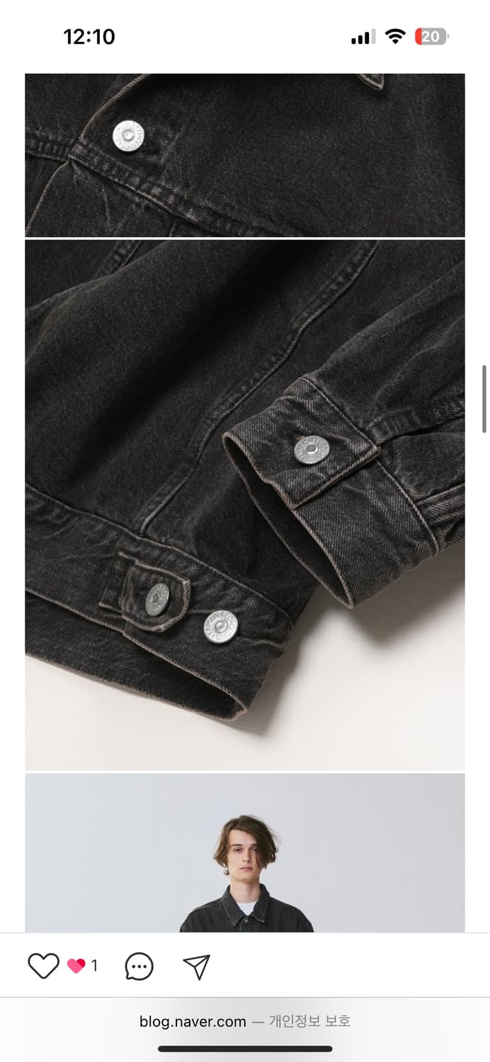 캡틴선샤인 워시드 데님 트랙커자켓No.3 상품이미지8