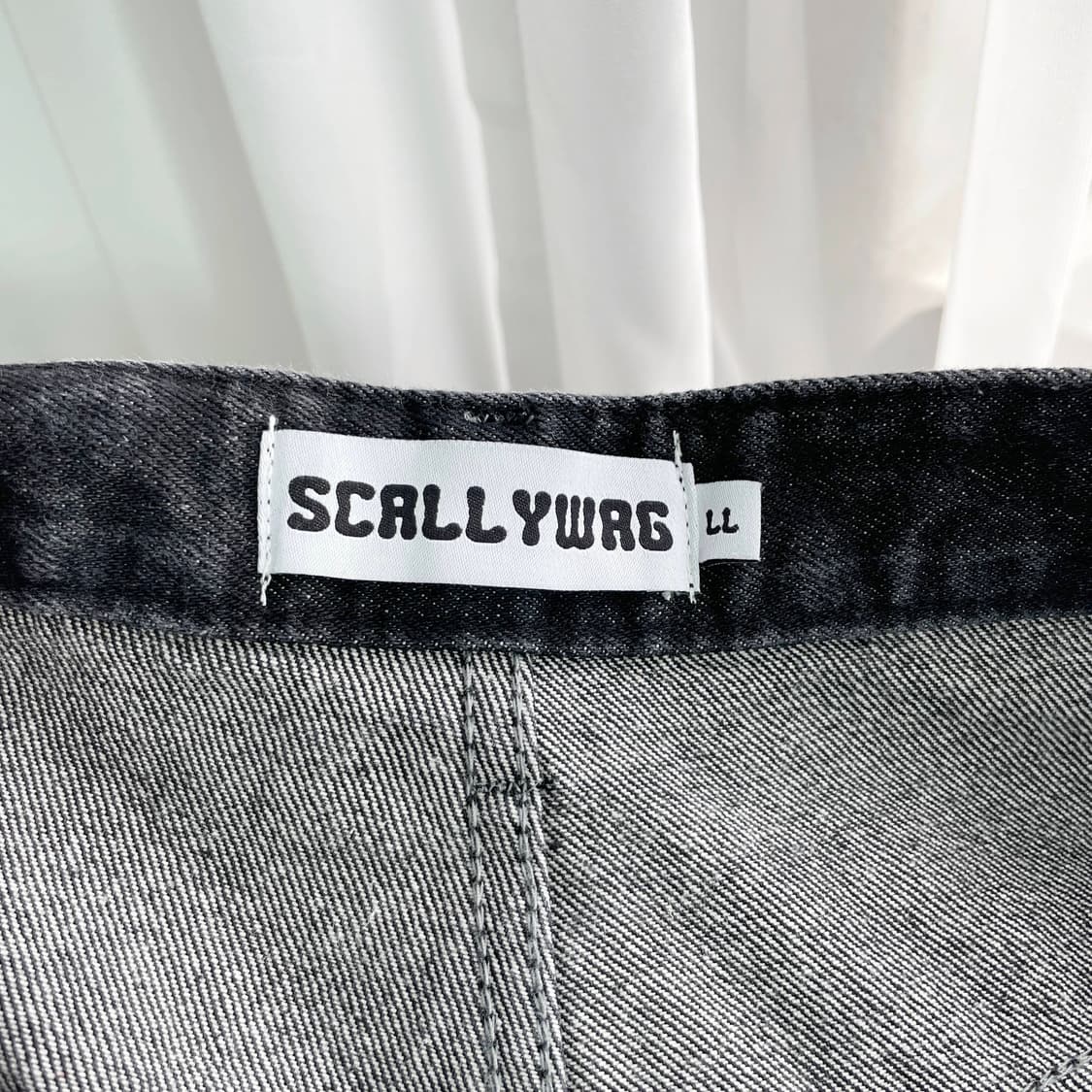 A1 스켈리웩 오버핏 버뮤다 블랙 데님 팬츠 LL사이즈 상품이미지4