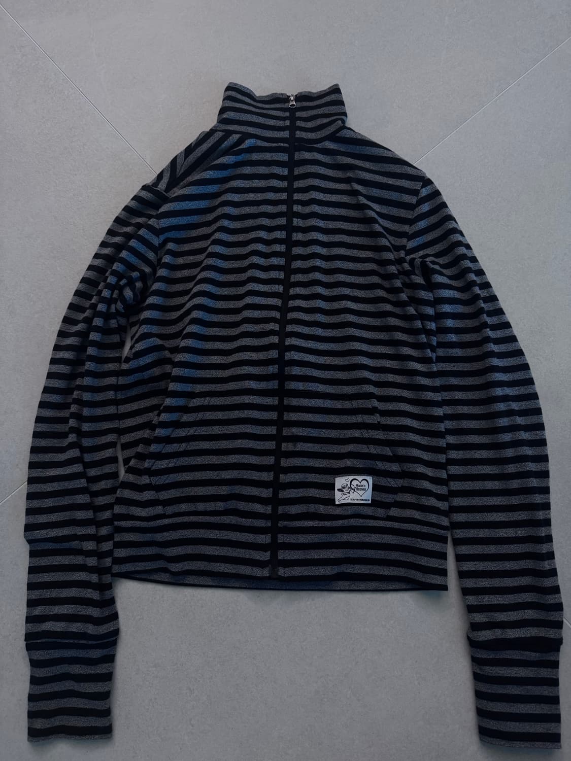 스컬프터 스트라이프 집업 판매 상품이미지1