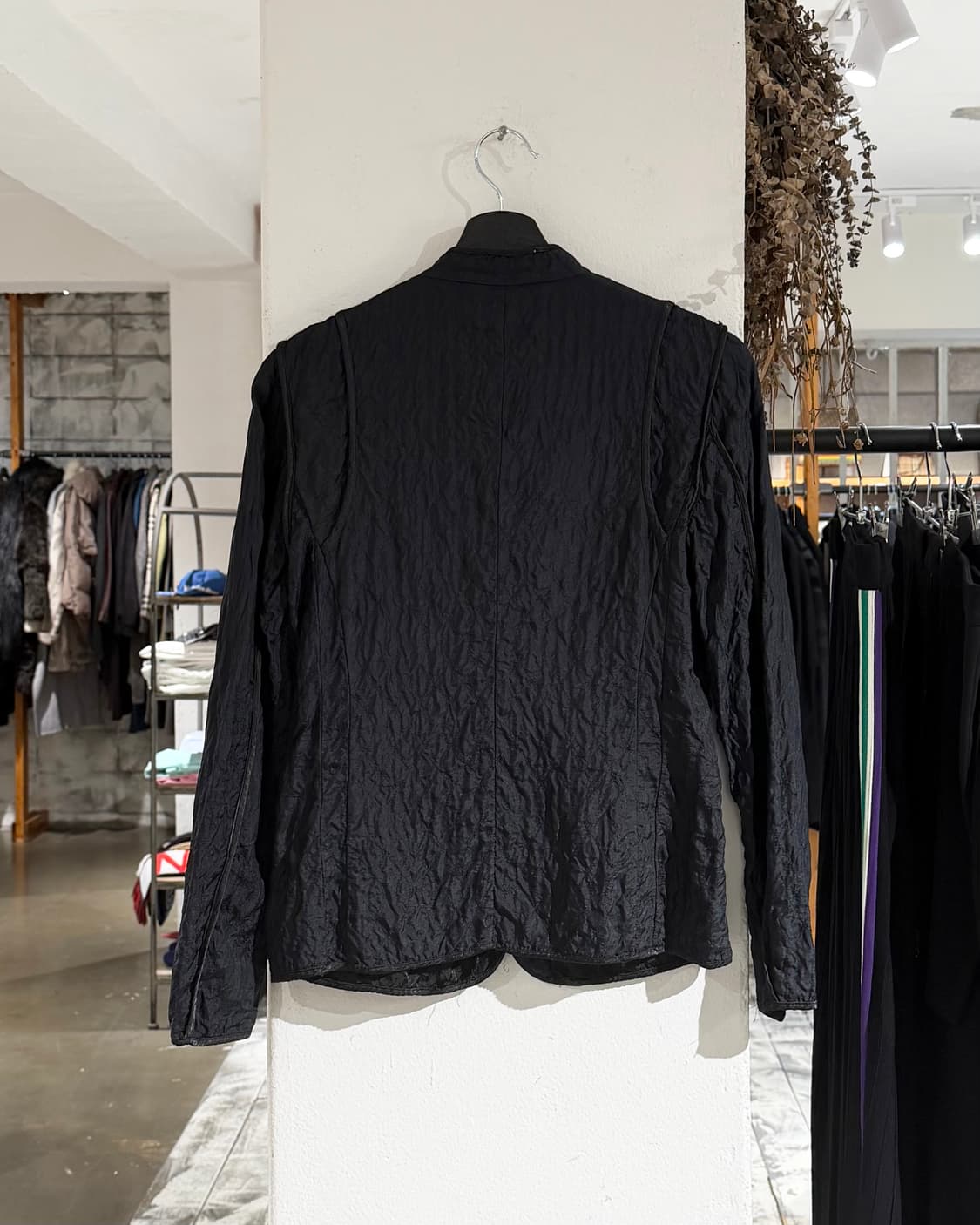 프라다 블랙 실크 버튼 자켓 상품이미지6