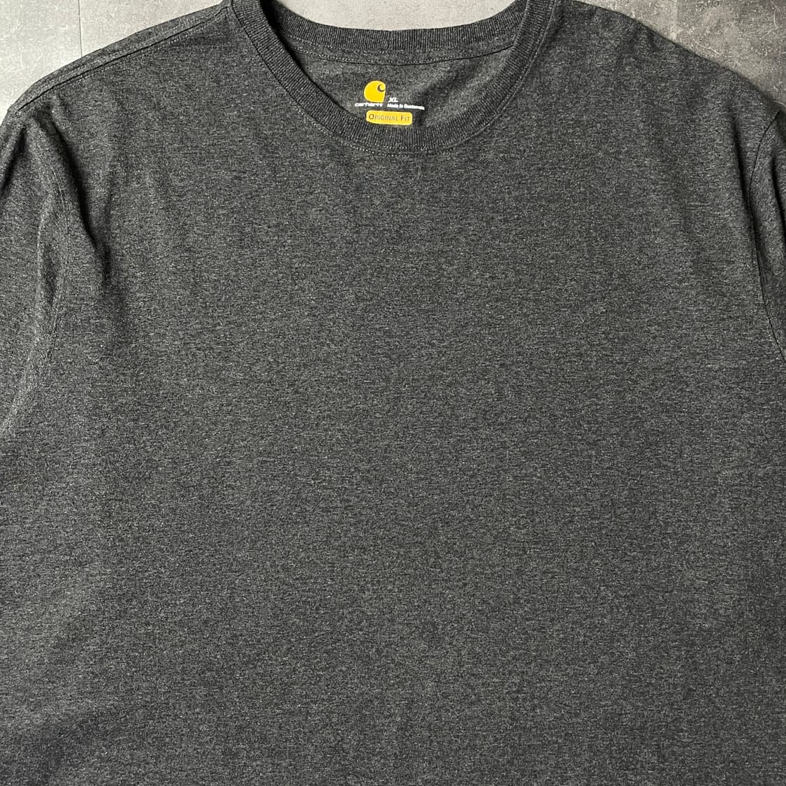 CARHARTT 칼하트 K231 차콜 레터링 긴팔 티셔츠 A00961 상품이미지3