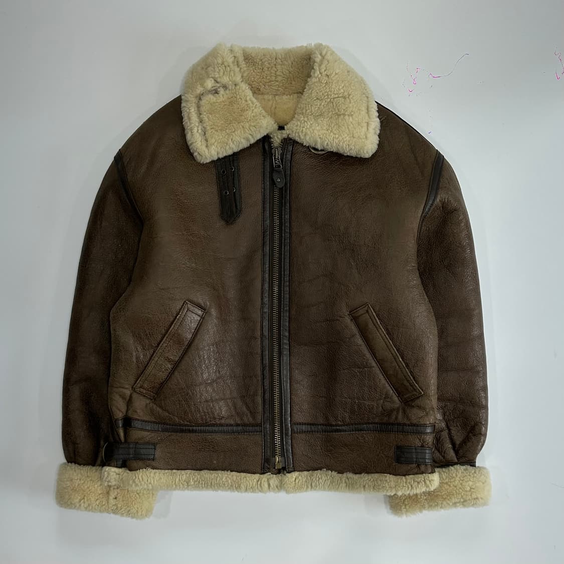 Vintage 빈티지 트윈 넥버클 무스탕 상품이미지4