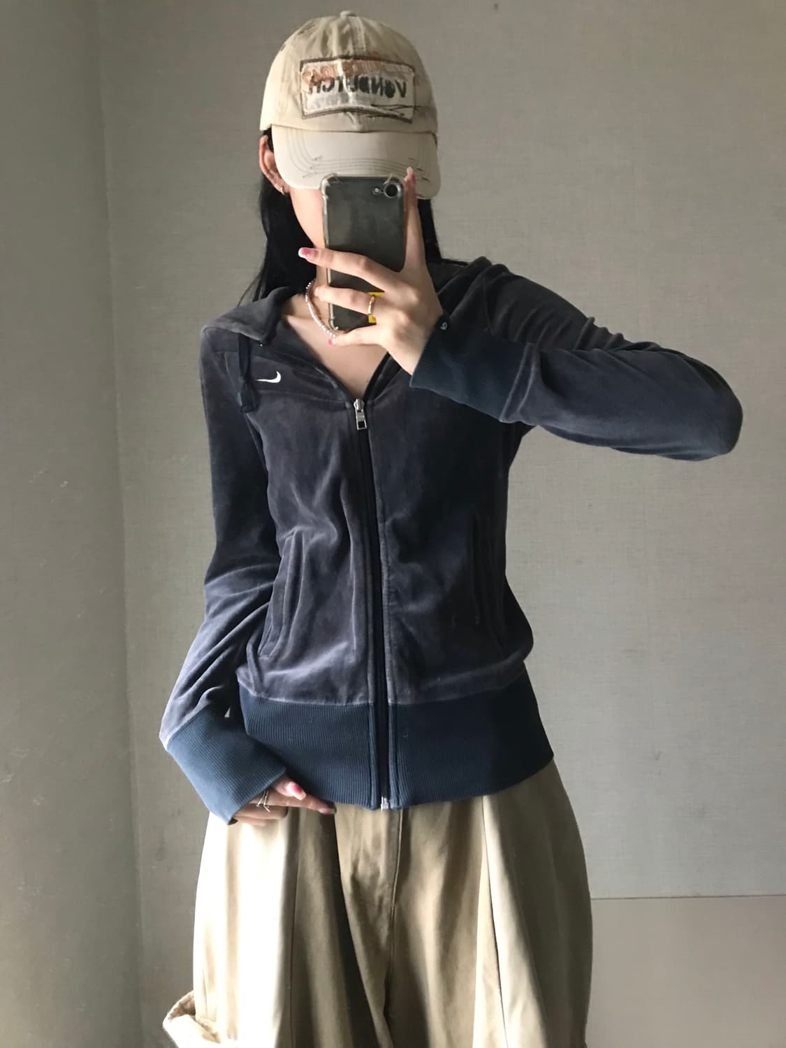 나이키 벨벳 슬림핏 후드집업 상품이미지4