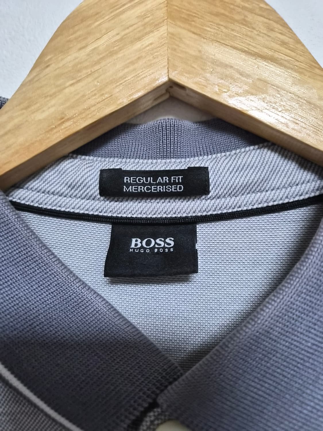 휴고보스Boss 메인 로고 그레이 반팔카라티 L - T113 상품이미지4