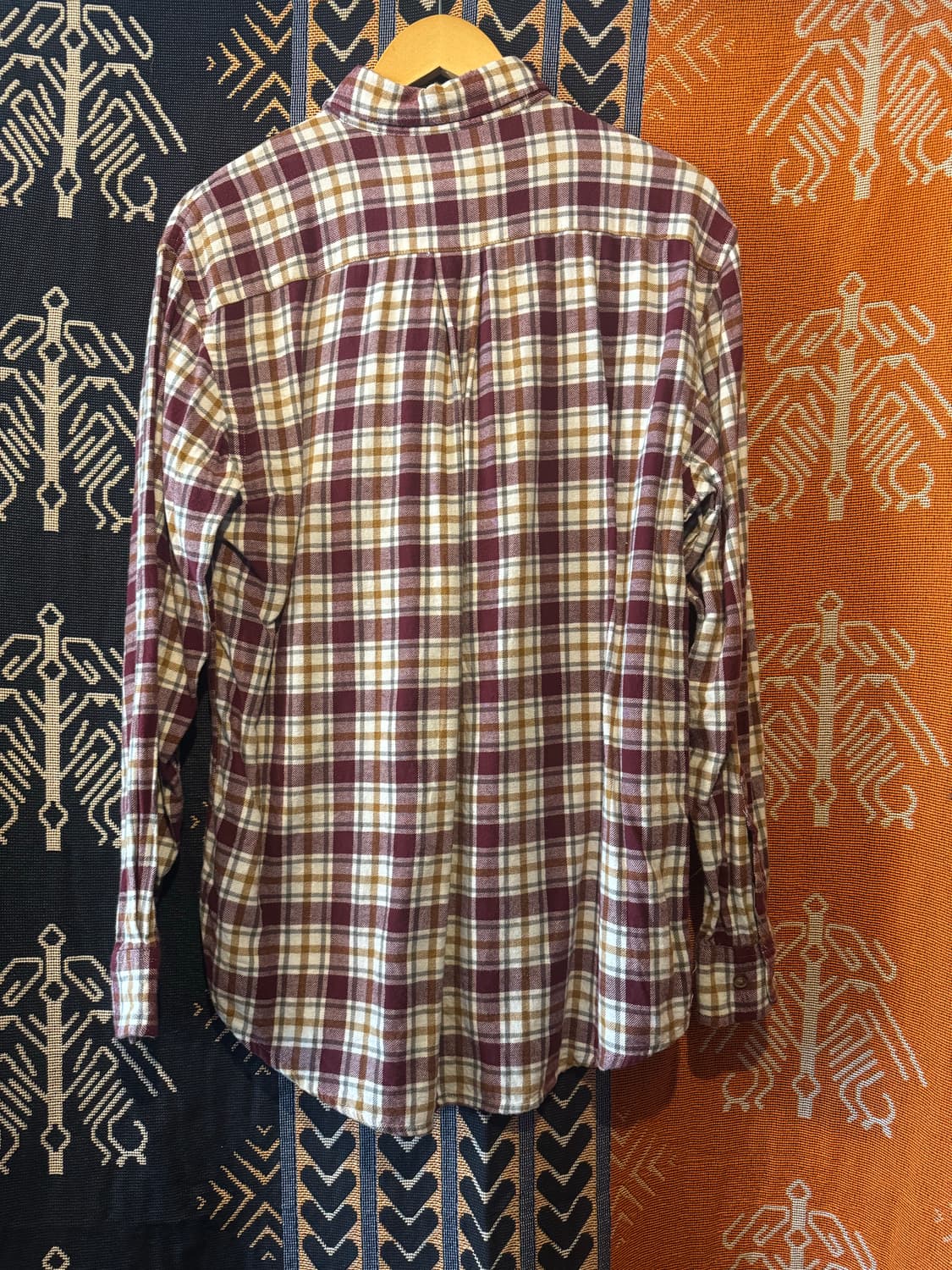 USA 폴라넬 체크셔츠 버건디 상품이미지2