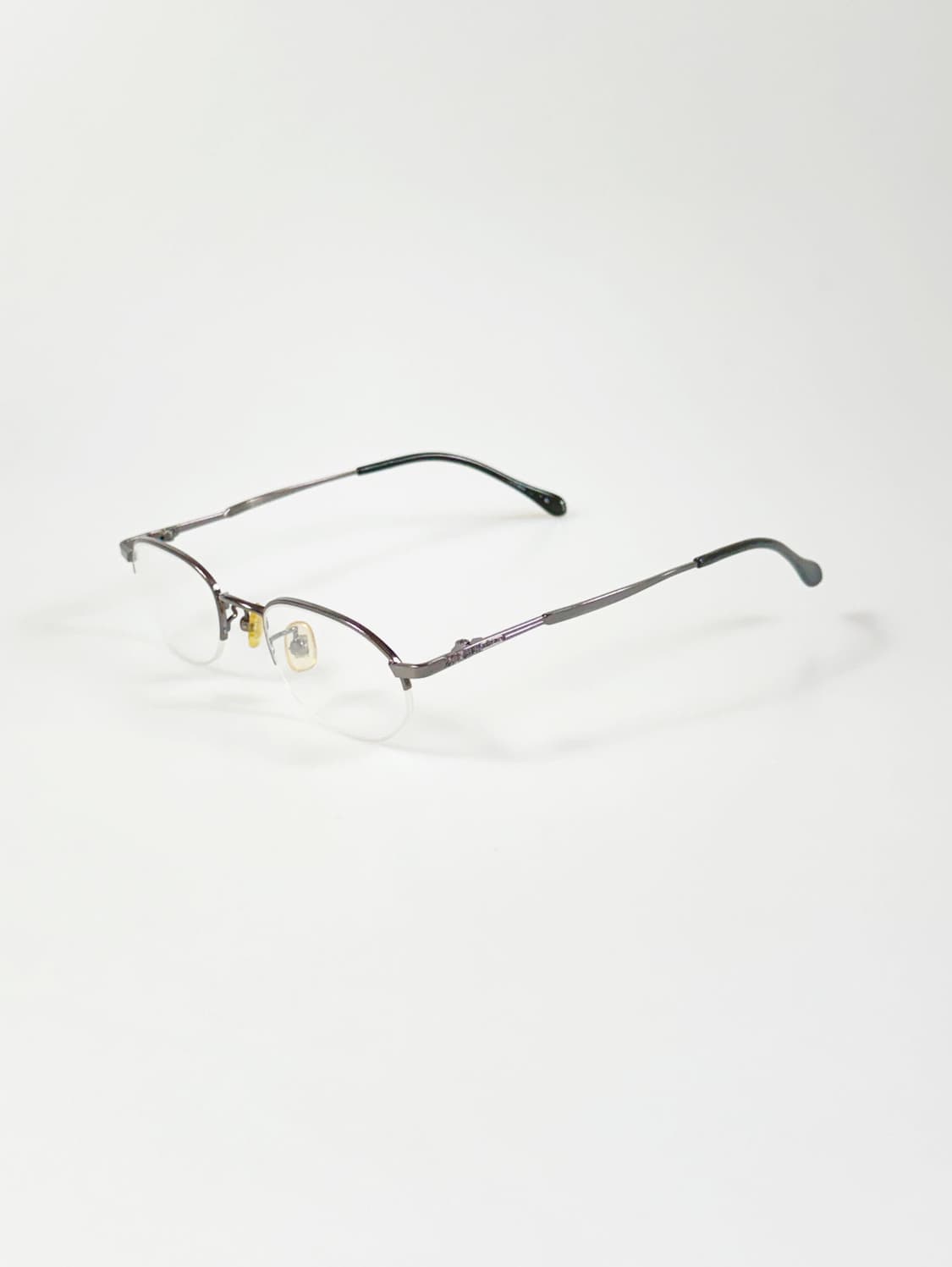 RUCHIANO 건메탈 오벌 반무테 빈티지 안경 상품이미지3