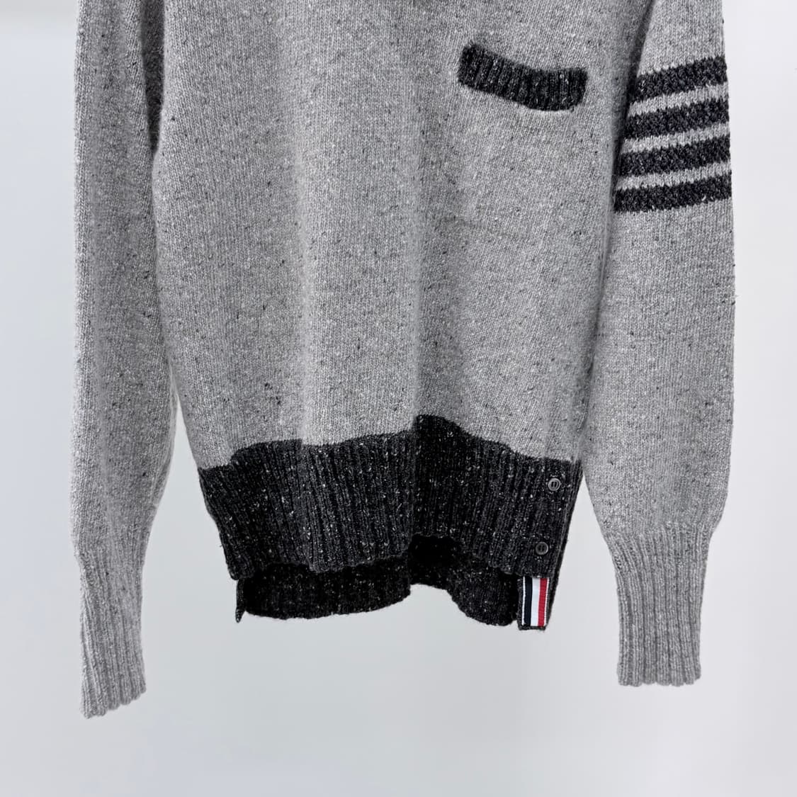 [미사용/42] 톰브라운 사선완장 여성 모헤어 트위드 니트 상품이미지4