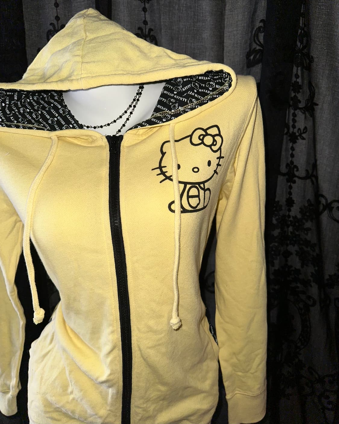 Yellow kitsch hooded zip-up 상품이미지2